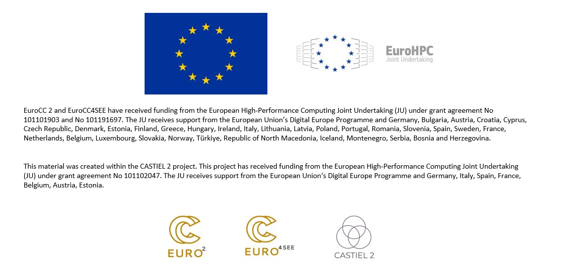 Disclaimer EuroCC 2 and EuroCC4SEE 2025