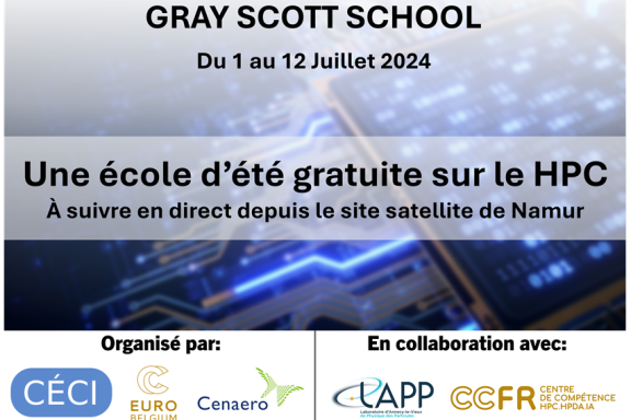 The banner of presentation of the Gray Scott School
